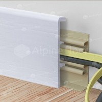 Плинтус Rico Concept 80 Белый с тиснением коллекция LAGOM PARQUET LVT