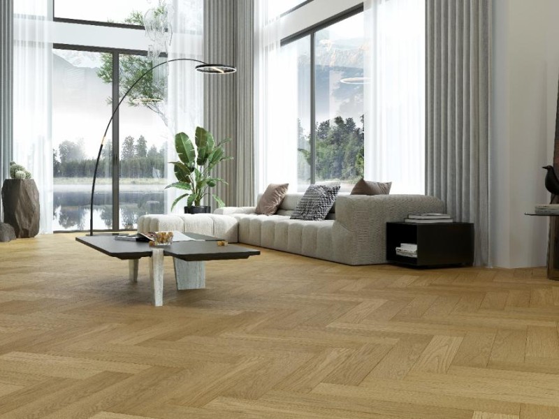 Кварцевый паркет Quartz Parquet Английская Ёлка Дуб Медовый Раф 33-463 5/0,6 мм