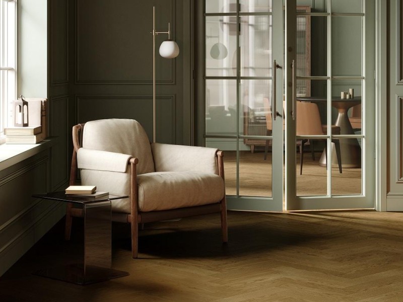 Кварцевый паркет Quartz Parquet Штучный паркет Дуб Кедровый Латте 44-1258-59 5/0,6 мм