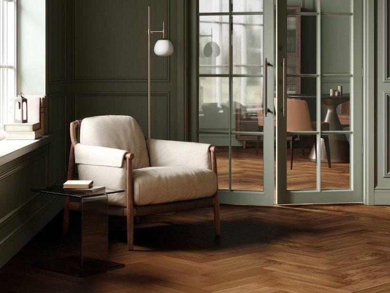 Кварцевый паркет Quartz Parquet Штучный паркет Орех Американский 44-400-29 5/0,6 мм