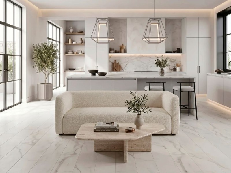 Каменный ламинат Stone Floor Бело-серый Мрамор 2820-4 Каменный ламинат Stone Floor Бело-серый Мрамор 2820-4